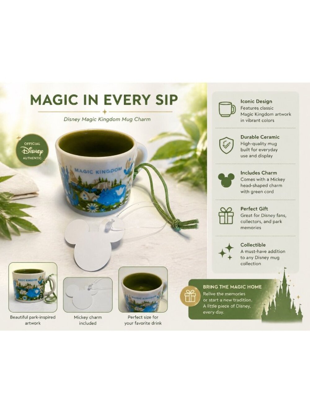 Disney Parks Starbucks‎ Magic Kingdom Ornament Mug 2nd Small Wolrd NIB - Picture 4 of 10